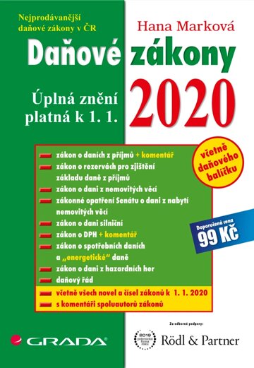 Obálka knihy Daňové zákony 2020