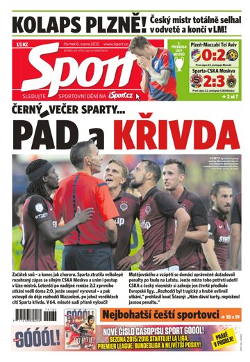 Obálka e-magazínu Sport 6.8.2015