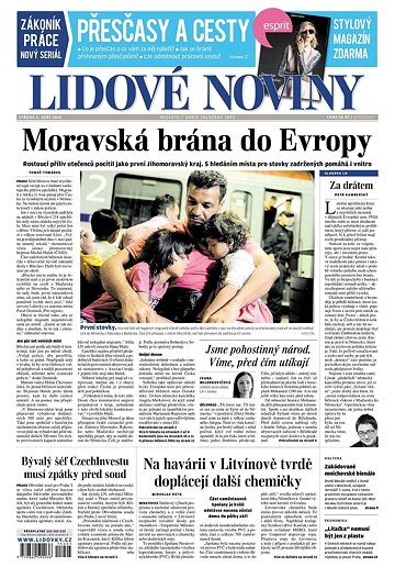 Obálka e-magazínu Lidové noviny 2.9.2015