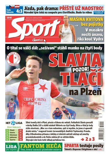 Obálka e-magazínu Sport 15.5.2018