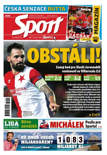 Obálka e-magazínu Sport 20.10.2017