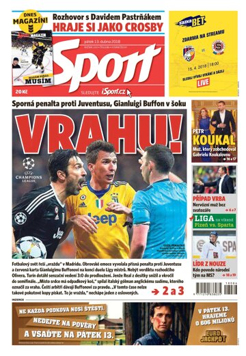 Obálka e-magazínu Sport 13.4.2018