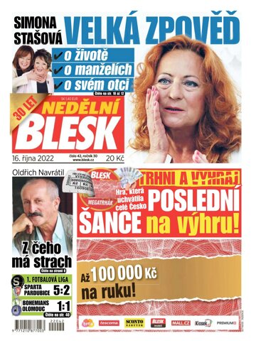 Obálka e-magazínu Nedělní Blesk 16.10.2022