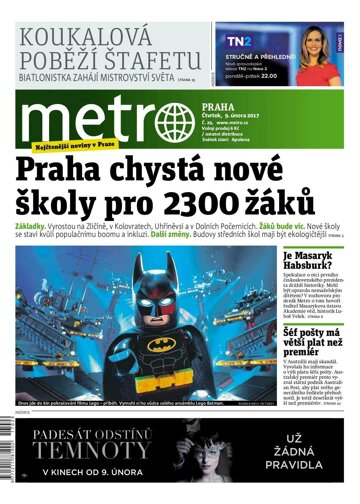 Obálka e-magazínu deník METRO 9.2.2017