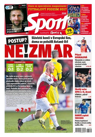 Obálka e-magazínu Sport 8.12.2017