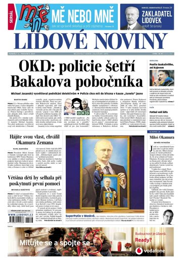 Obálka e-magazínu Lidové noviny 11.12.2017