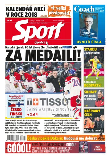 Obálka e-magazínu Sport 2.1.2018