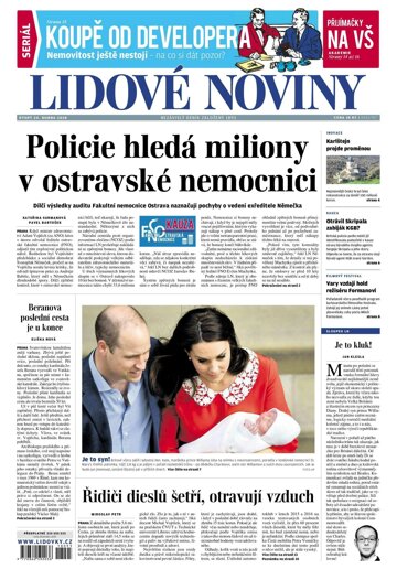 Obálka e-magazínu Lidové noviny 24.4.2018