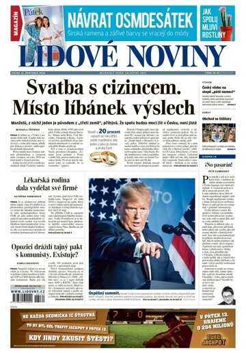Obálka e-magazínu Lidové noviny 13.7.2018