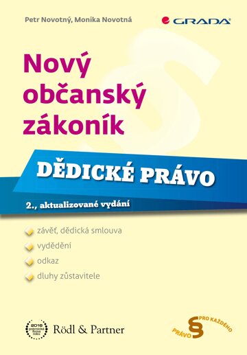 Obálka knihy Nový občanský zákoník - Dědické právo