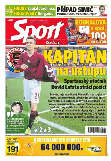 Obálka e-magazínu Sport 1.11.2017