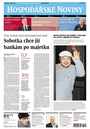 Obálka e-magazínu Hospodářské noviny 033 - 15.2.2017