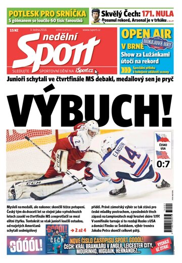 Obálka e-magazínu Nedělní Sport 3.1.2016