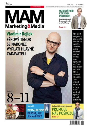 Obálka e-magazínu Marketing & Media 24 - 13.6.2016
