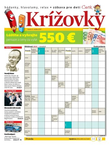 Obálka e-magazínu Krížovky 21.10.2017