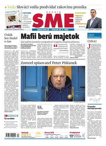 Obálka e-magazínu SME 24.3.2015