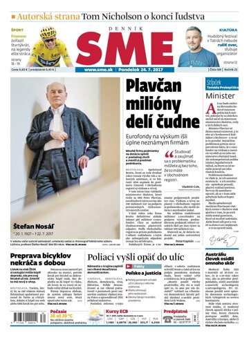 Obálka e-magazínu SME 24.7.2017