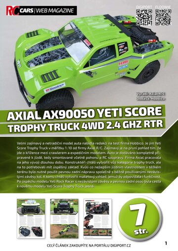 Obálka e-magazínu Axial AX90050 Yeti Score Trophy Truck 4WD 2.4 Ghz RTR