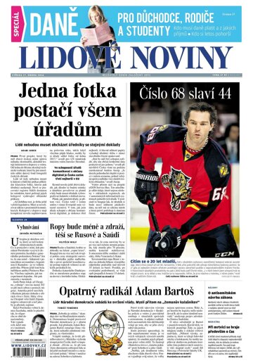 Obálka e-magazínu Lidové noviny 17.2.2016