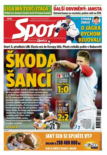 Obálka e-magazínu Sport 26.7.2017