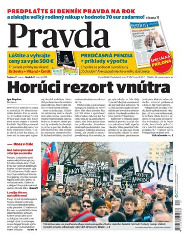 Obálka e-magazínu Pravda 17.3.2018