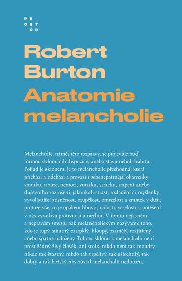 Obálka knihy Anatomie melancholie