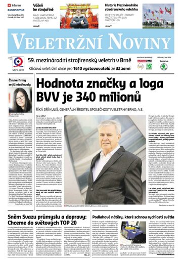 Obálka e-magazínu Hospodářské noviny - příloha 197 - 12.10.2017 příloha Veletržní noviny