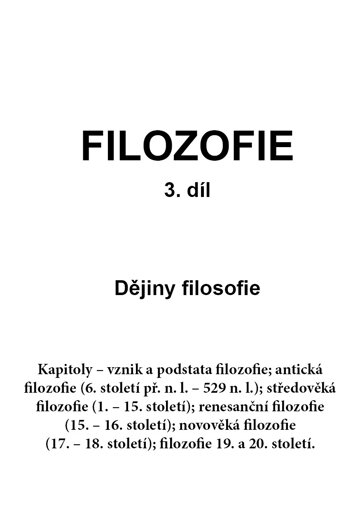 Obálka knihy FILOZOFIE 3. díl