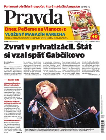 Obálka e-magazínu Pravda 5. 12. 2014