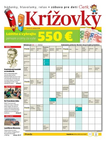 Obálka e-magazínu Krížovky 15.10.2016