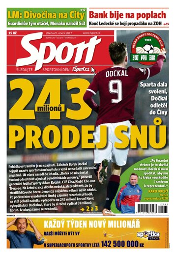 Obálka e-magazínu Sport 22.2.2017