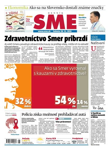 Obálka e-magazínu SME 28.11.2015