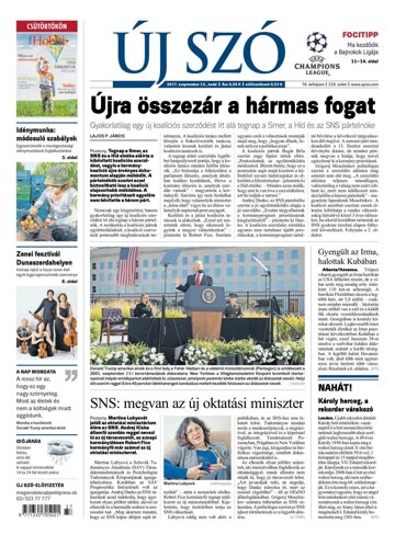Obálka e-magazínu Új Szó 12.9.2017