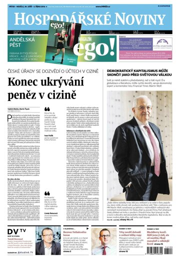 Obálka e-magazínu Hospodářské noviny 190 - 30.9.2016