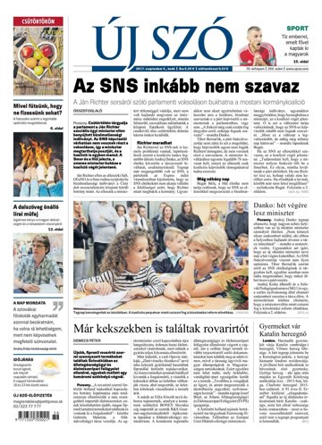 Obálka e-magazínu Új Szó 5.9.2017