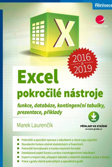 Obálka knihy Excel 2016 a 2019 - pokročilé nástroje