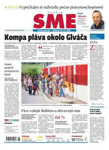 Obálka e-magazínu SME 14.11.2015