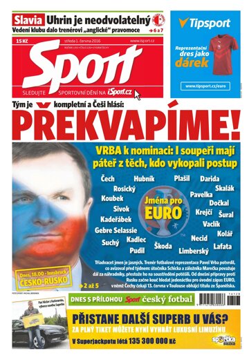Obálka e-magazínu Sport 1.6.2016