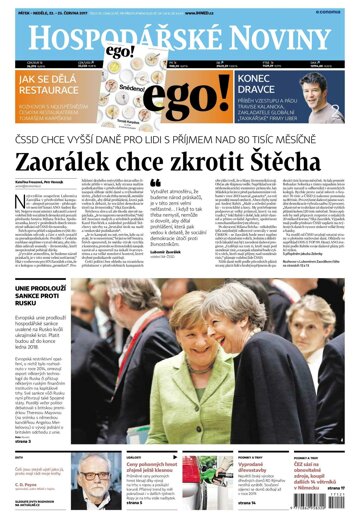Obálka e-magazínu Hospodářské noviny 121 - 23.6.2017