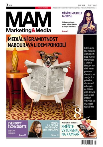 Obálka e-magazínu Marketing & Media 5 - 29.1.2018