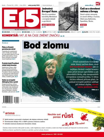 Obálka e-magazínu E15 18.2.2016