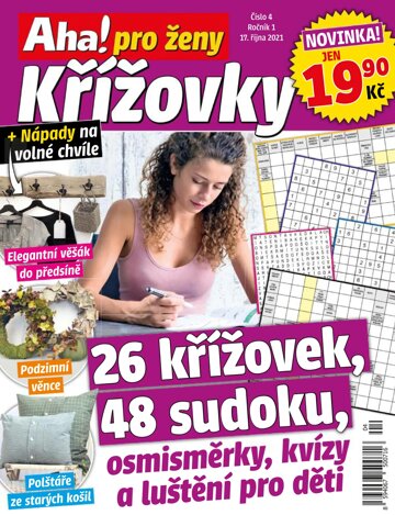 Obálka e-magazínu Aha! pro ženy křížovky 4/2021