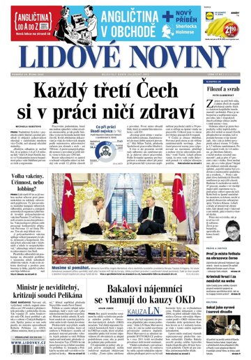 Obálka e-magazínu Lidové noviny 19.10.2015