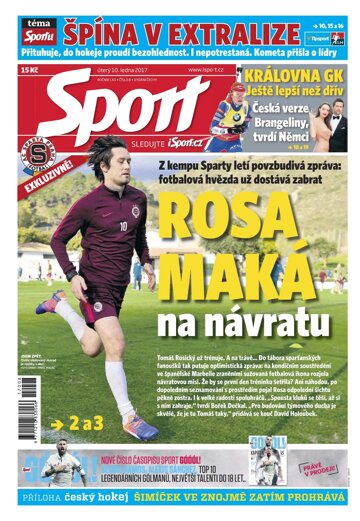 Obálka e-magazínu Sport 10.1.2017