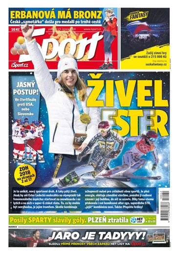 Obálka e-magazínu Sport 19.2.2018