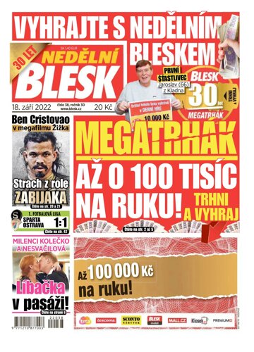 Obálka e-magazínu Nedělní Blesk 18.9.2022