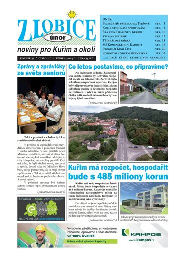 Obálka e-magazínu Zlobice – noviny pro Kuřim a okolí 2/2024