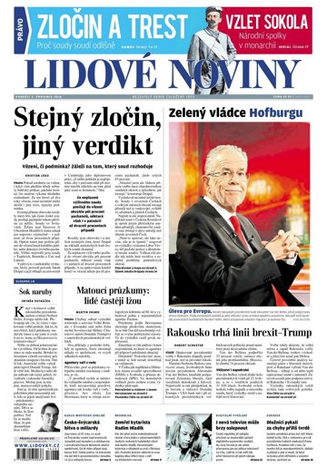 Obálka e-magazínu Lidové noviny 5.12.2016