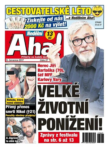 Obálka e-magazínu Nedělní AHA! 9.7.2017