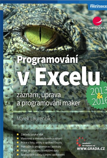 Obálka knihy Programování v Excelu 2013 a 2016